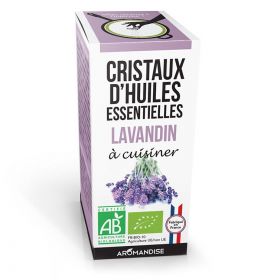 Cristaux d'huiles essentielles BIO à cuisiner, Lavandin - 10g - Aromandise