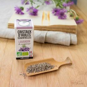 Cristalli di olio essenziale biologico per cucinare, Lavandin - 10g - Aromandise