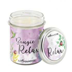 Raumkerze "Relax" 100% natürlich mit Sojawachs, 30h - 150g - Aromandise