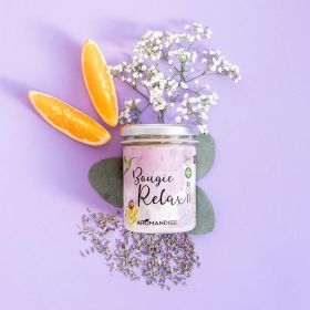 Candela 100% cera di soia naturale "Relax" - 150g - Aromandise