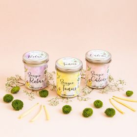 Raumkerze "Relax" 100% natürlich mit Sojawachs, 30h - 150g - Aromandise