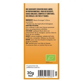 Fiori biologici da mangiare,  Fiori d'arancio - 30g - Aromandise