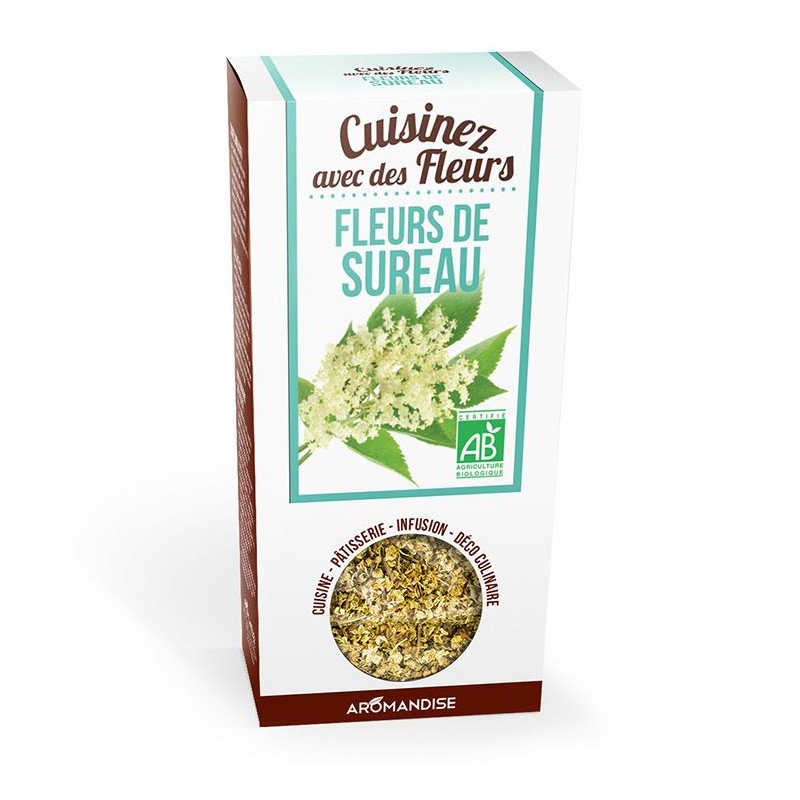 Fiori biologici da mangiare,  Fiori di sambuco - 30g - Aromandise