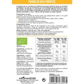 Kinako Organic - Polvere di soia giapponese tostata - 200g - Aromandise