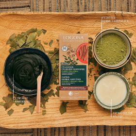 Poudre de coloration végétale BIO (Reflets, brillance et volume)  - Henna Rouge - 2x50g - Logona