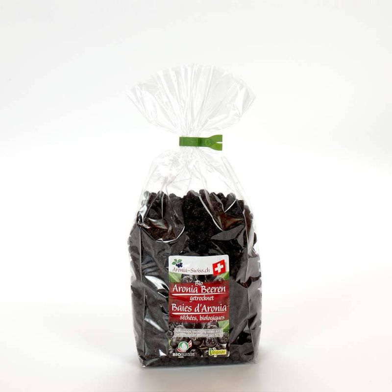 Bacche di Aronia essiccate dalla Svizzera, certificate biologiche - 200g - Aronia Swiss