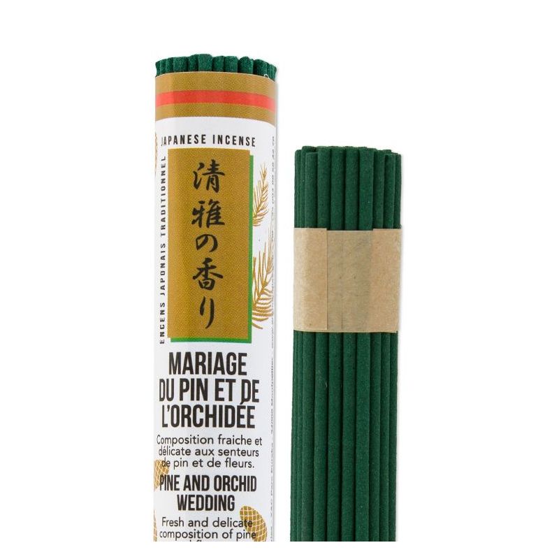 Rouleaux d'encens japonais court, Le mariage du pin et de l'orchidée - 60x 30 min. - Les encens du monde