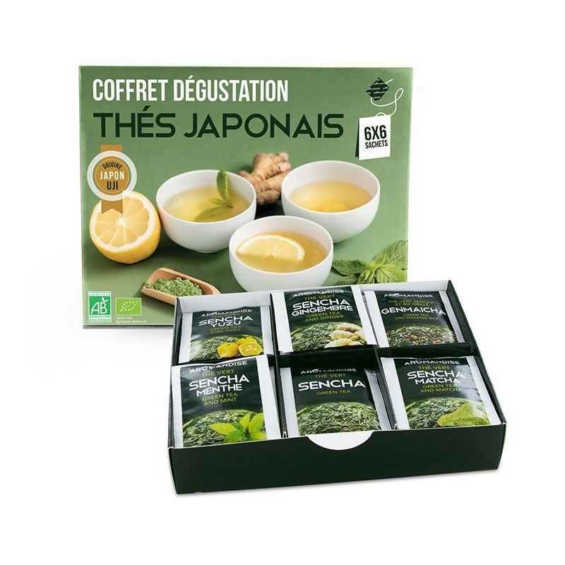 Scatola di degustazione di tè giapponese in sacchetti - 6x 6 sacchetti - Aromandise