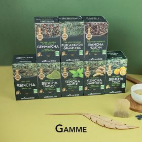 UJI Grüntee Sencha und Minze in Kräutertee - 18 Beutel - Aromandise