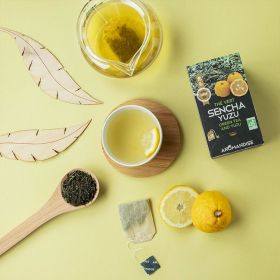 Grüner Tee Sencha von UJI und Yuzu in Aufgüssen - 18 Beutel - Aromandise