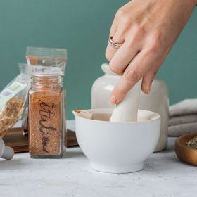 Mörser mit Stößel aus Steingut, Ø 10cm - 1 St. - Aromandise