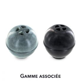 Stein-Räucherstäbchen-Halter für Kegel, "Kumo" Schwarz - Les encens du monde