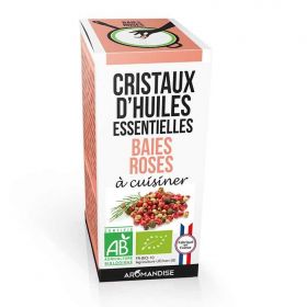 Cristalli di olio essenziale biologico per cucinare, Bacche rosa - 10g - Aromandise