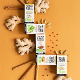 Cristalli di olio essenziale biologico per cucinare, Bacche rosa - 10g - Aromandise