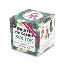 Burro di cacao solido biologico con baobab e frangipani - Viso, corpo e massaggio - 55g - Lamazuna