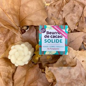 Feste Kakaobutter BIO mit Affenbrotbaum und Frangipani - Gesicht, Körper und Massage - 55g - Lamazuna