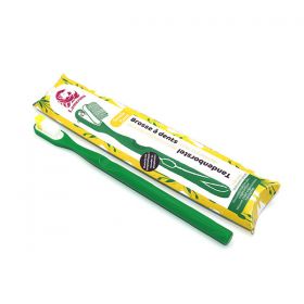 Brosse à dents rechargeable en bioplastique, fabriquée en France - Verte - Lamazuna