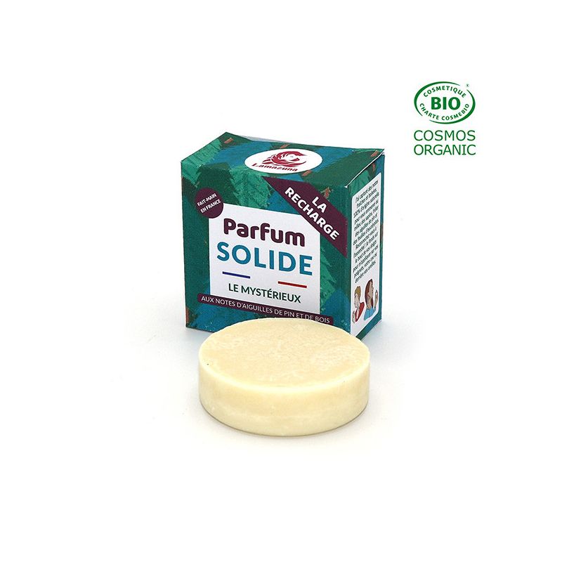 Parfum Solide BIO et rechargeable - Le Mystérieux - 20ml (Palet de recharge) - Lamazuna