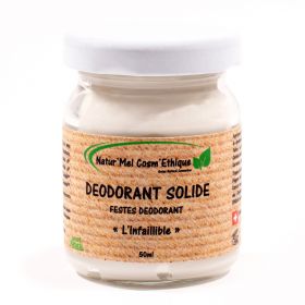 Déodorant solide Suisse & BIO, L'infaillible aux 3 antibactériens - 50ml - Natur'Mel Cosm'Ethique