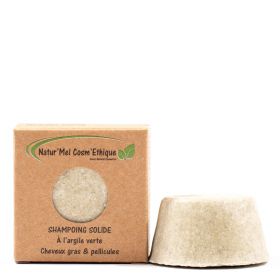 Festes Shampoo aus der Schweiz mit grüner Tonerde (fettig und schuppig) - 30g - Natur'Mel Cosm'Ethique