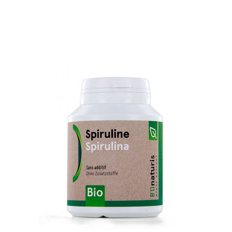 Spirulina BIO, Immunstärkung, Mangelerscheinungen, Aminosäuren, ... - 180 Tabletten (500 mg) - BIOnaturis