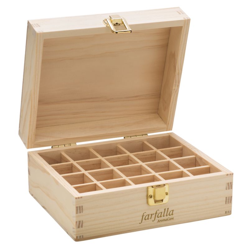 Coffret en bois pour 20 huiles essentielles - Farfalla