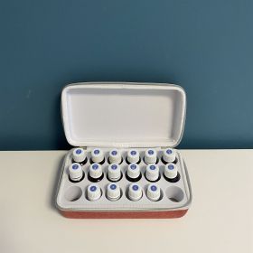 Trousse de rangement d'huiles essentielles - SYNELIA - Pour 18 huiles, Terracotta - Innobiz