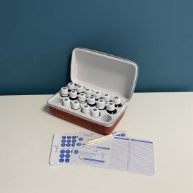 Aufbewahrungstasche für ätherische Öle - SYNELIA - Für 18 Öle, Terracotta - Innobiz