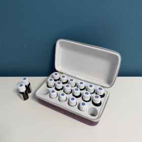 Trousse de rangement d'huiles essentielles - SYNELIA - Pour 18 huiles, Violette - Innobiz