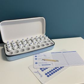 Astuccio per oli essenziali - SYNELIA - Per 36 oli, blu - Innobiz