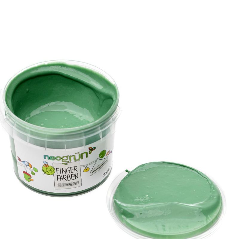 Peinture à doigt pour enfants, écologique et sûre - VERT, 120g - neogrün