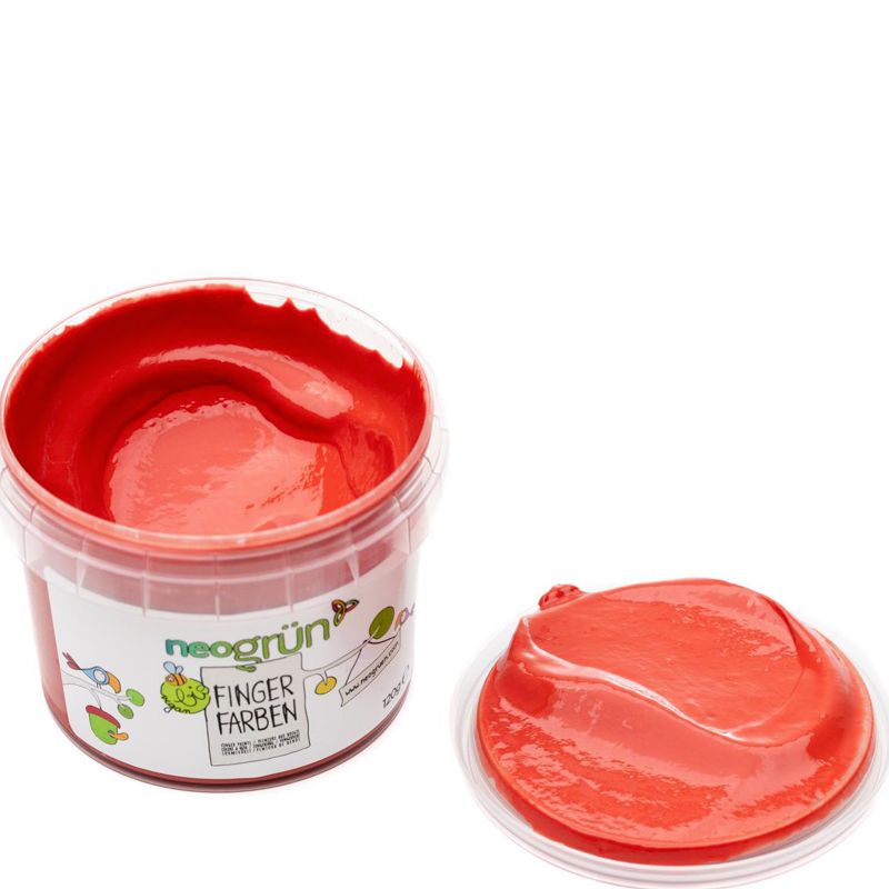 Peinture à doigt pour enfants, écologique et sûre - ROUGE, 120g - neogrün