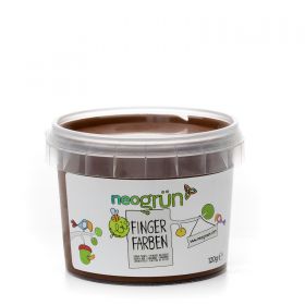 Peinture à doigt pour enfants, écologique et sûre - BRUN, 120g - neogrün