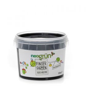 Peinture à doigt pour enfants, écologique et sûre - NOIR, 120g - neogrün