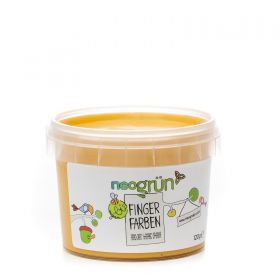 Peinture à doigt pour enfants, écologique et sûre - JAUNE, 120g - neogrün