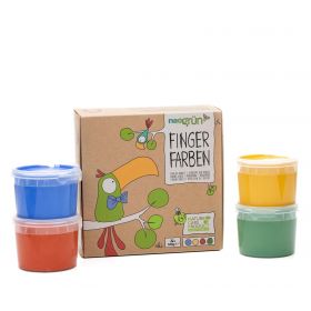 Fingerfarben für Kinder, umweltfreundlich und sicher - MOD, 120g - neogrün
