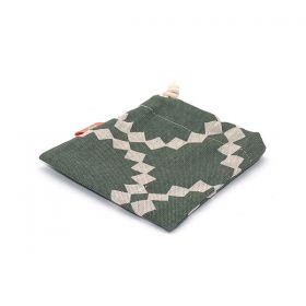 Die Tasche aus Upcycling-Stoff, ideal für feste Kosmetika - Lamazune