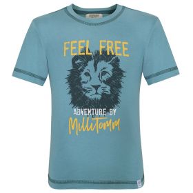 T-Shirt "LION" durable pour enfant (conçu en Allemagne, fabriqué au Portugal) - 4 tailles, 2 à 9 ans - MilliTom