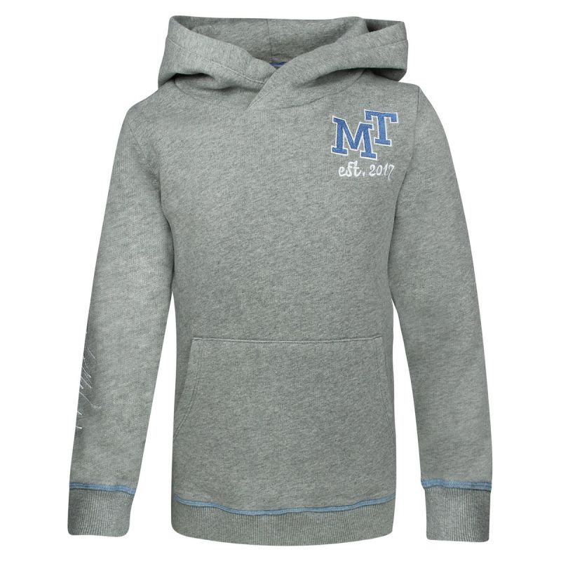 Felpa con cappuccio "Cool Sleeve" Grigio , sostenibile per bambini (made in Portugal) - 4 taglie, da 2 a 9 anni - MilliTomm