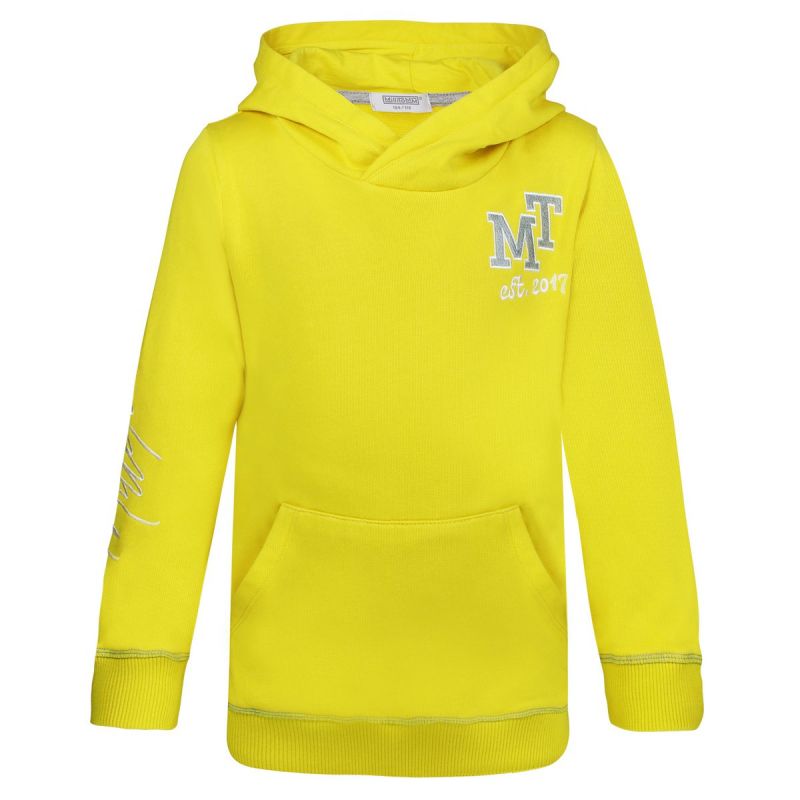 Sweat à capuche enfant durable "Cool Sleeve" Jaune (fabriqué au Portugal) - 4 tailles, 2 à 9 ans - MilliTomm