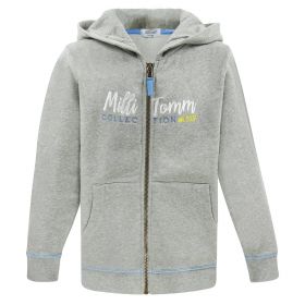 Nachhaltiges Kinder-Kapuzensweatshirt "Collection" Grau (hergestellt in Portugal) - 4 Größen, 2 bis 9 Jahre - MilliTomm