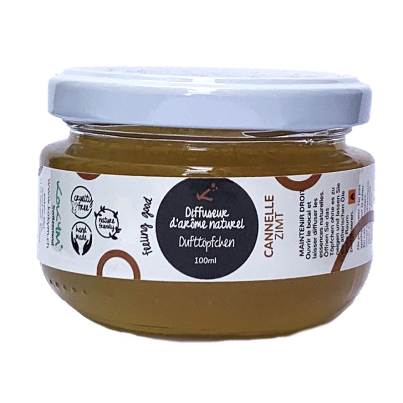 Natürliches Zimt Dufttöpfchen, Würziges Ambiente - 100ml - Kokym Switzerland