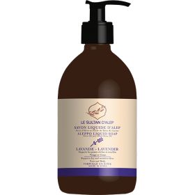 Sapone liquido di Aleppo, profumato, dalla Siria, alloro e oliva - LAVANDA - 500ml con pompa - Le Sultan d'Alep