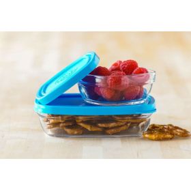 FreshBox/Saladie rectangulaire en verre trempé avec couvercle - 15cm - Duralex