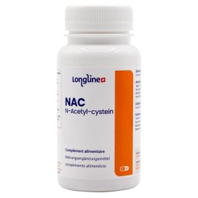 Nahrungsergänzungsmittel auf der Basis von N-Acetyl-Cystein (NAC) - 90 Kapseln, 41,7g - Longline