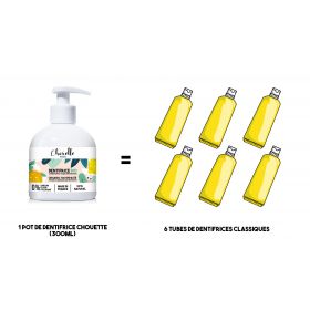 BIO Zahnpasta, Clementine & Pampelmuse - Erwachsene & Kinder ab 7 Jahren - 300ml Spender - Chouette Paris