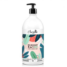 Gel moussant BIO 3 en 1 - Adultes & Enfants dès 3 ans - 1 litre - Chouette Paris