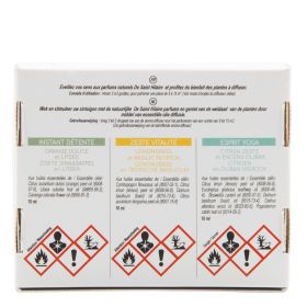 Set mit 3 Mischungen zur Diffusion, 100% ätherische Öle, "Mein Zen-Ritual" - 3x 10ml - Saint-Hilaire