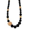 Collier d'allaitement (ou de portage) en silicone - Noir & Bois Irréversible Bijoux
