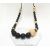 Collier d'allaitement (ou de portage) en silicone - Noir & Bois Irréversible Bijoux
